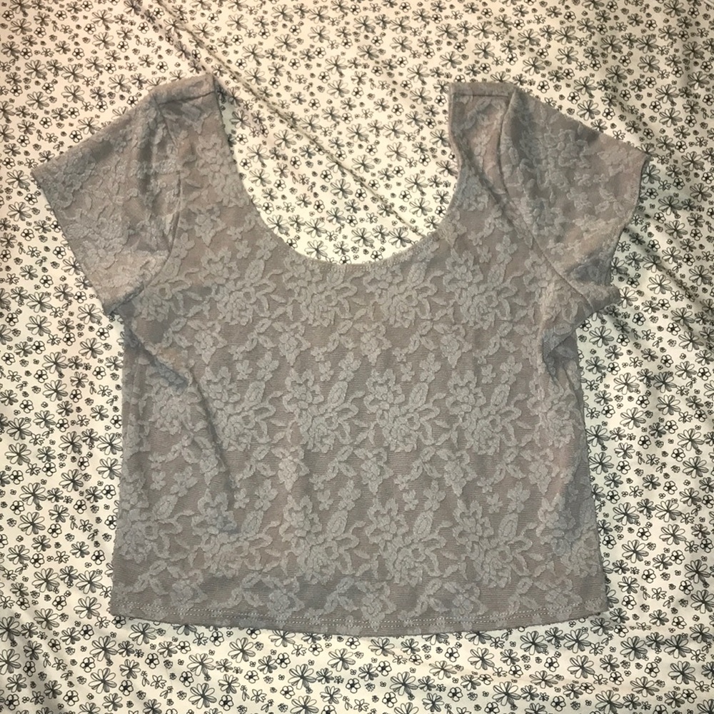 Grey crop top